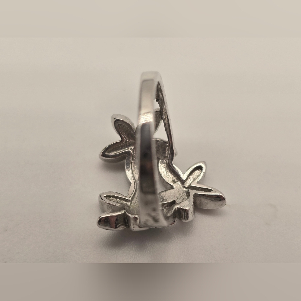 Sterling Silver Multi Colored Flower Ring - image 6
